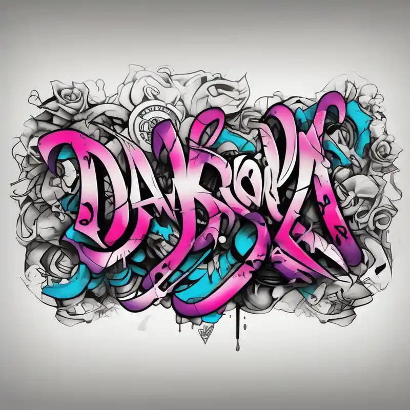 sketch style ダック・プレスコットのレッグタトゥーアイデア 2025年 about Dawson and Dakota names in a graffiti into a full tattoo sleeve half sleeve tattoos for men and Dawson and Dakota names in a graffiti into a full tattoo sleeve half sleeve tattoos for men